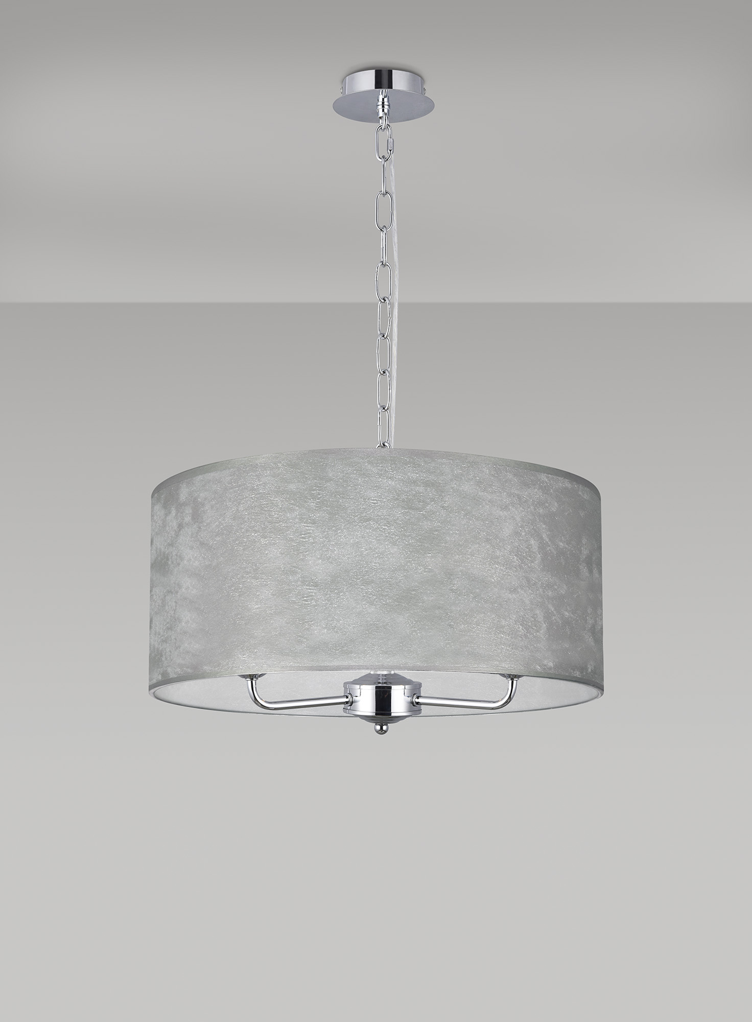 Banyan 50cm 3 Light Pendant Polished Chrome, Silver Foil DK0854  Deco Banyan